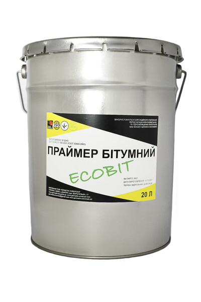 Праймер бітумно-каучуковий ЕКОБІТ  вiдро 20 л / 17 кг