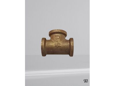 Тройник латунный Pattaroni Ø1/2" ВВВ FP. (F130R002).