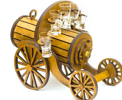 Мини-бар Пушка / "Гармата" Подарований дерев'яний сувенірний набір