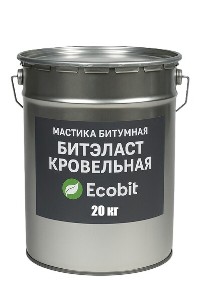 Мастика битумная БИТЭЛАСТ - КРОВЕЛЬНЫЙ Ecobit ведро 20 кг ДСТУ Б В.2.7-108-2001 ( ГОСТ 30693-2000)