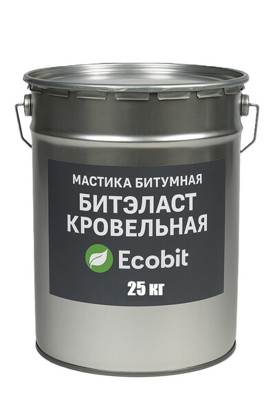 Мастика битумная БИТЭЛАСТ - КРОВЕЛЬНЫЙ Ecobit ведро 25 кг ДСТУ Б В.2.7-108-2001 ( ГОСТ 30693-2000)