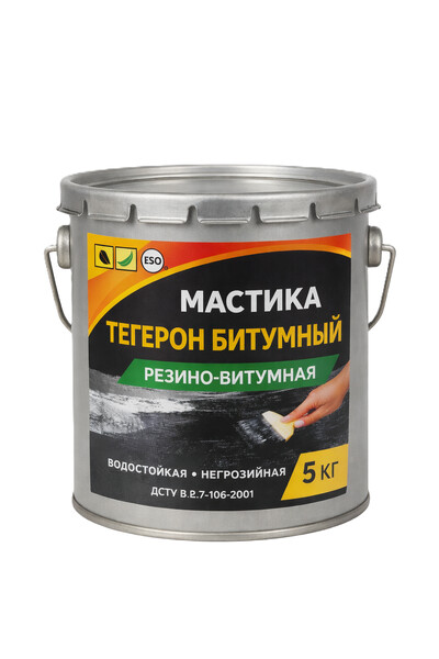 Тегерон битумный ведро 5,0 кг Экобит мастика резино-битумная ДСТУ Б В.2.7-106-2001