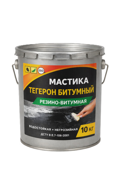 Тегерон битумный ведро 10,0 кг Экобит мастика резино-битумная ДСТУ Б В.2.7-106-2001
