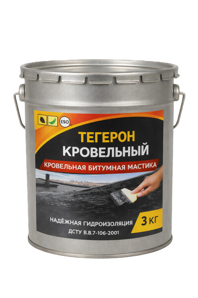 Тегерон  Кровельный Экобит ведро 3,0 кг - кровельная битумная мастика ДСТУ Б В.2.7-108-2001