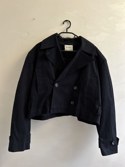 Темно синій тренч