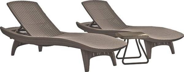 Шезлонг Keter Pacific Set With Table Sun Lounger, Львів на aviso.ua