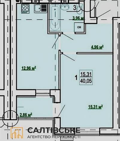 6955-ИГ Продам 1к квартиру 40м2 в новострое ЖК Гидропарк