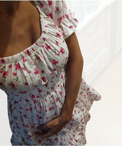 Ніжна сукня,р.152, турецький муслін, білий в квітах