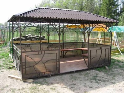 Альтанки, веранди з металу та комбіновані на замовлення.