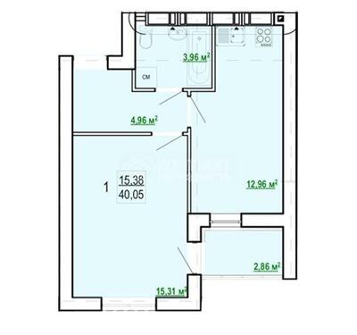 Продам 1-кімнатну квартиру! ЖК Гідропарк! 7 буд.