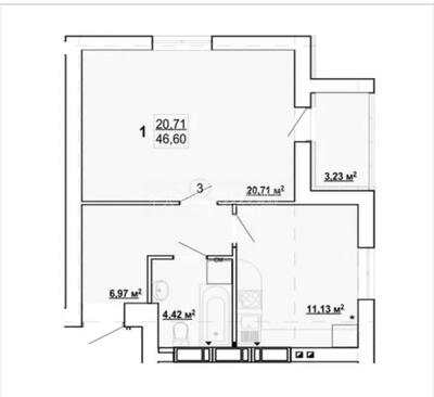 Продаж 1 кім. квартири ЖК Гідропарк