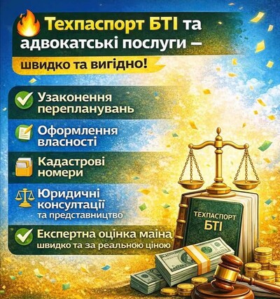 Послуги бті. В повному обсязі.