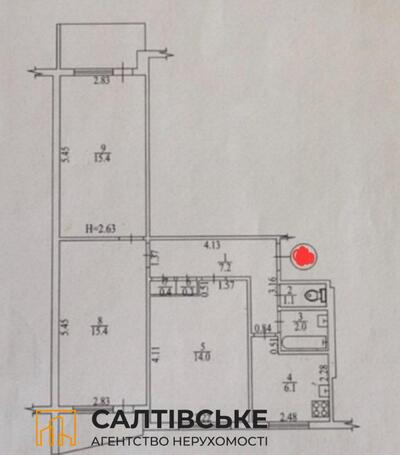 ЮЛ-3500 Продам 3к квартиру на Салтовке ТРК Украина 604 м/р