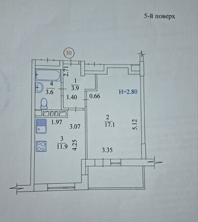 1кімнатна квартира ЖК Пролісок 4(м.Палац Спорта)