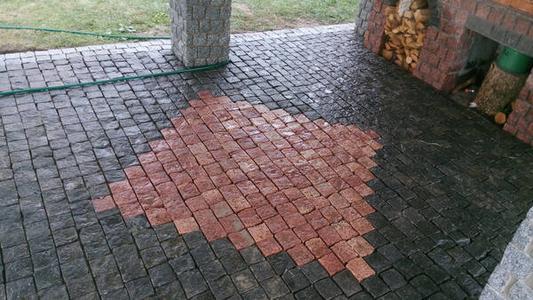 Укладка гранитной брусчатки,тротуарной плитки