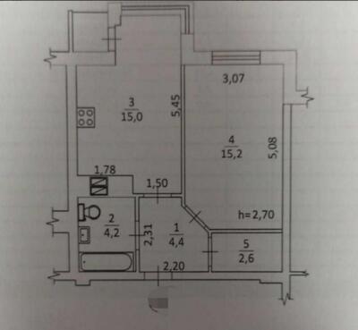 Однокімнатна квартира в ЖК Фаворит