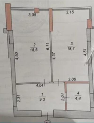 1 - кімнатна квартира в зданій новобудові