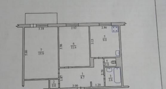 2 кімнатна квартира