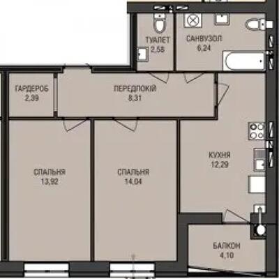 2 кімнатна квартира в ЖК Аристократ