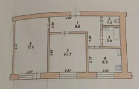 2 кімнатна квартира