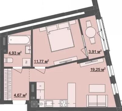 Продаж 1-кім квартири в ЖК Рівер сіті