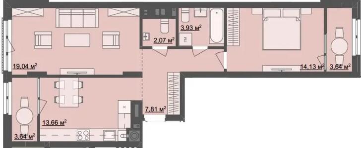 2 кімнатна квартира ЖК Рівер Сіті