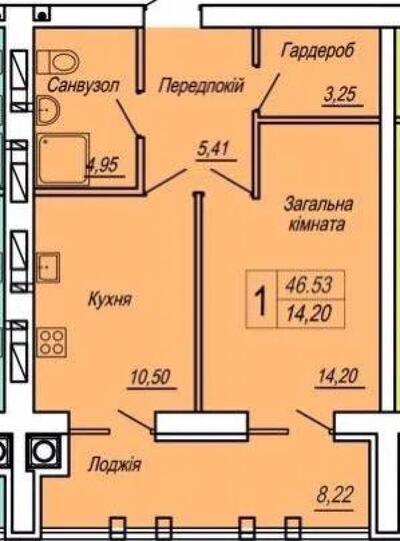 1 кімнатна квартира ЖК Панорама