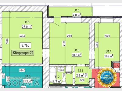 Продам 2-кімнатну квартиру, вул.Іллєнка, 4, Придніпровський район, Черкаси